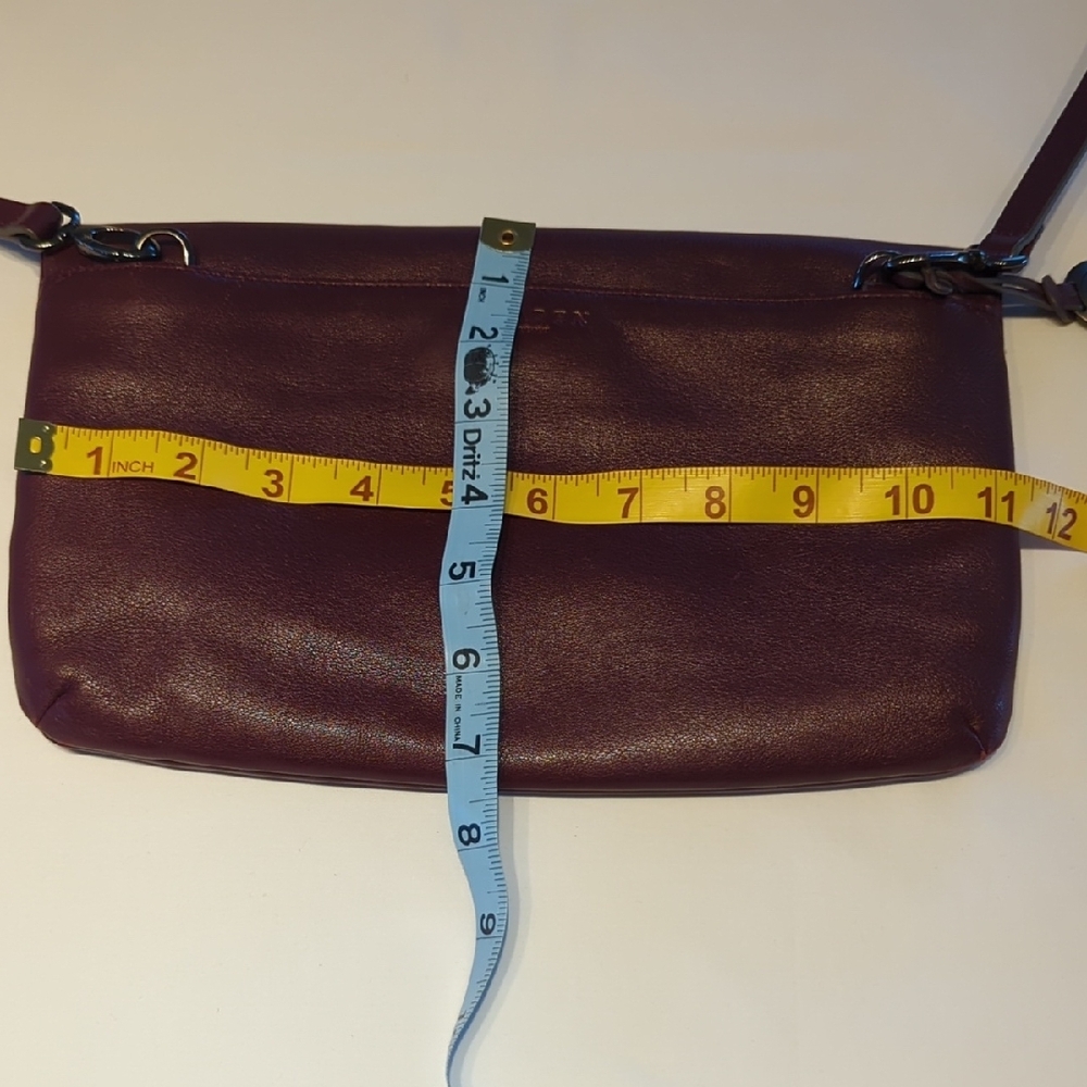 Skagen Burgundy Fold-Over Crossbody Bag - Picture 14 of 16